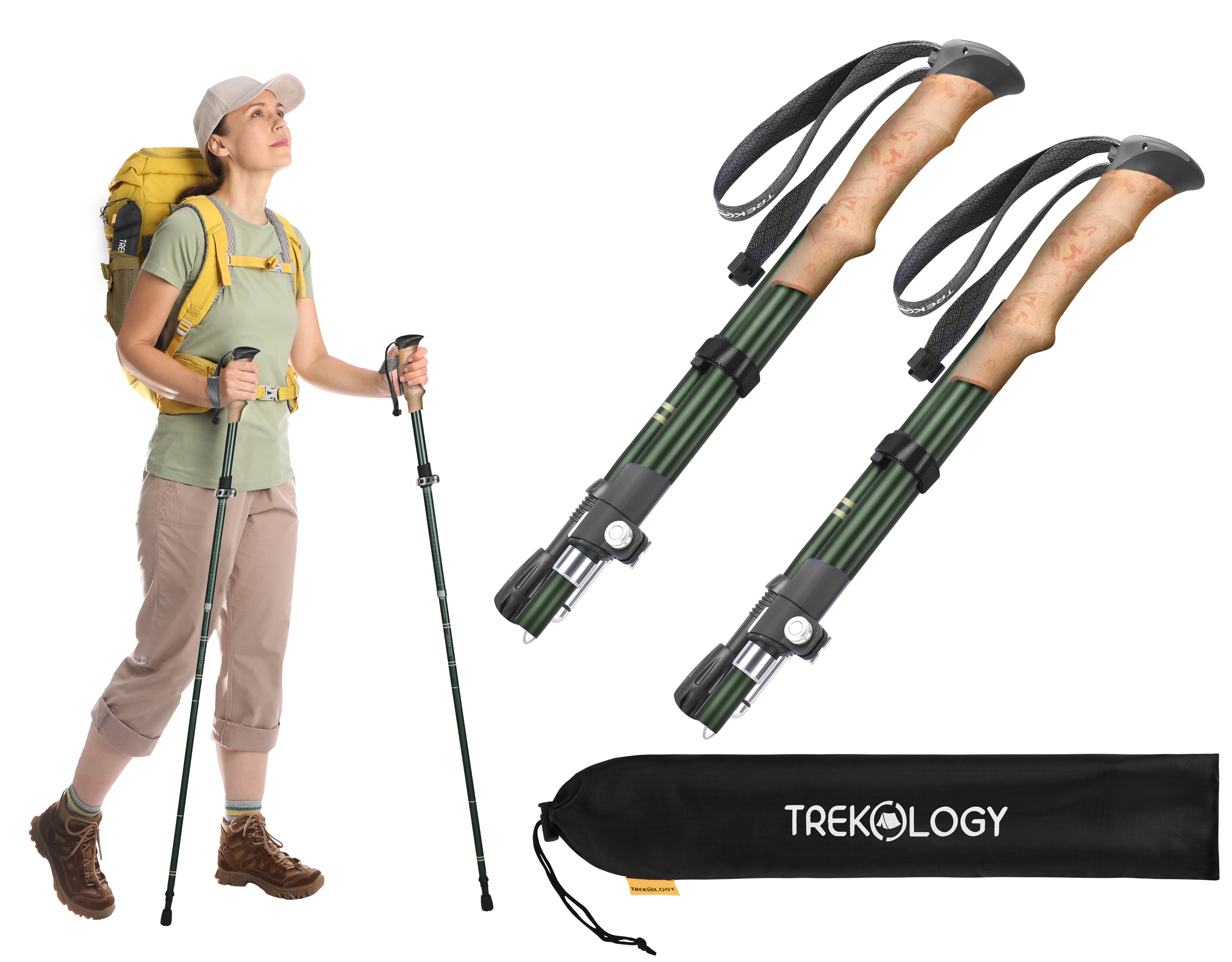 Novagoodes TREK-Z SE SET : FOLDABLE TREKKING HIKING POLE 2PCS (US)