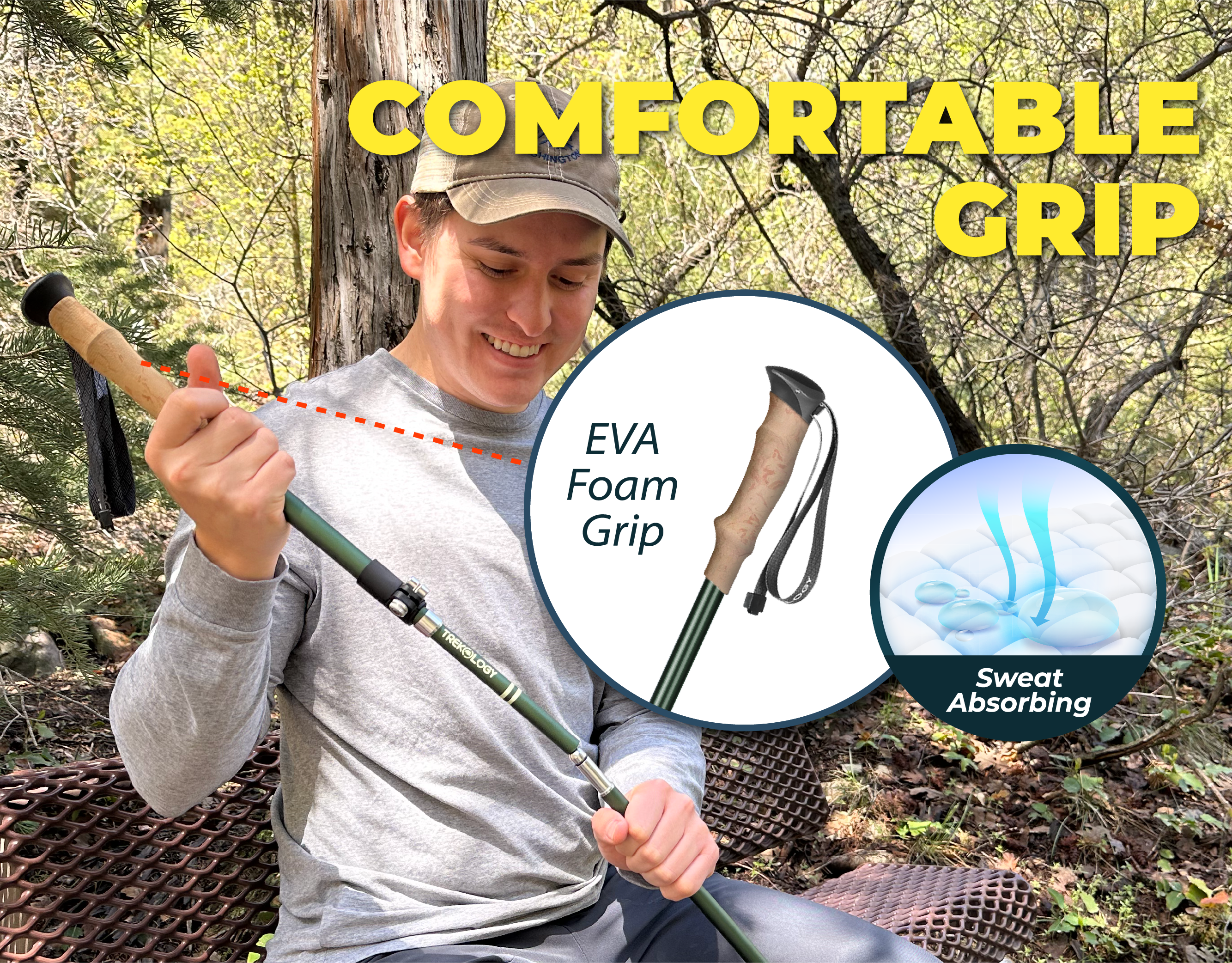 Novagoodes TREK-Z SE SET : FOLDABLE TREKKING HIKING POLE 2PCS (US)