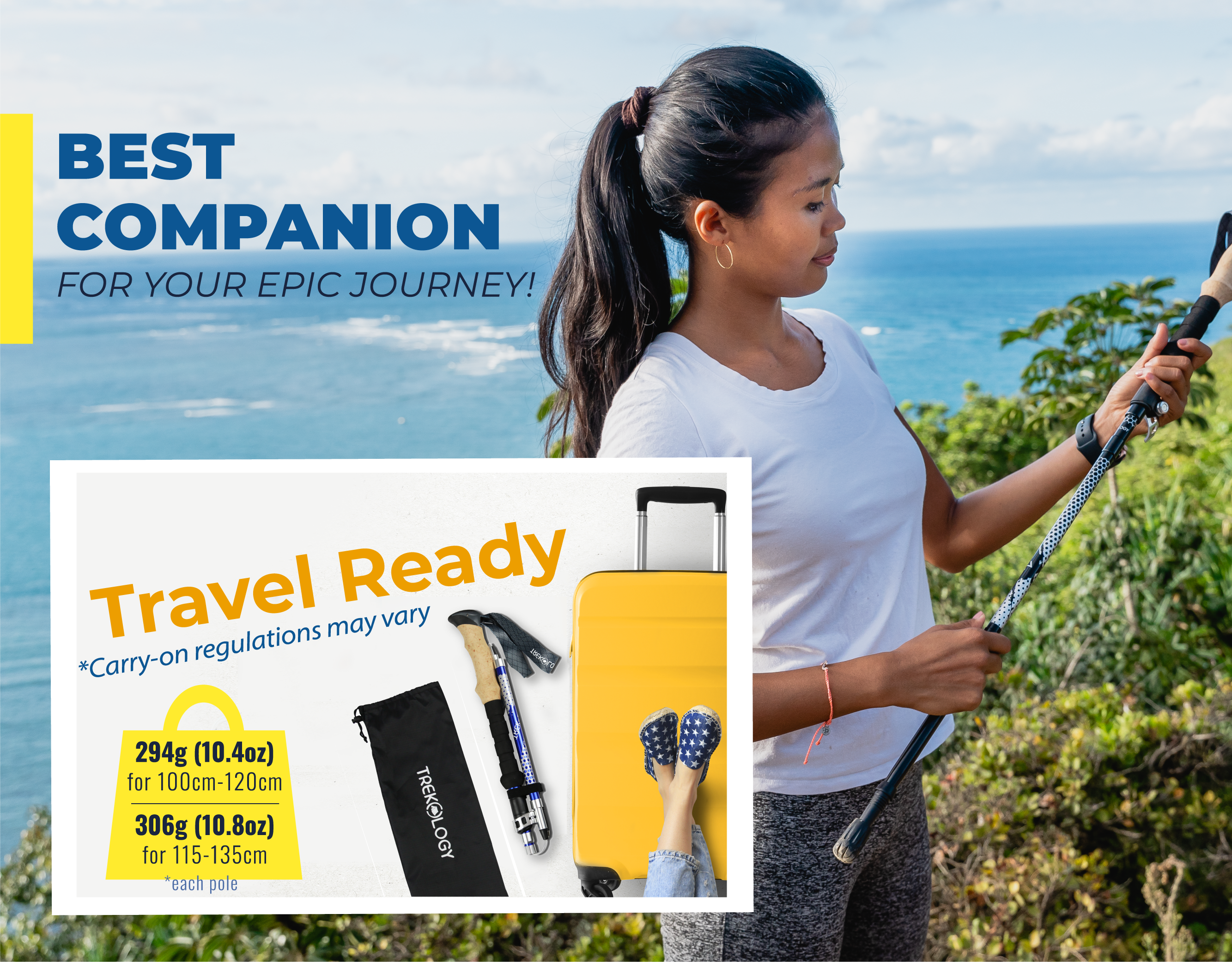 Novagoodes TREK-Z 2.0 Foldable Trekking Poles with EVA-Foam Handle (2pc/Set) (US)