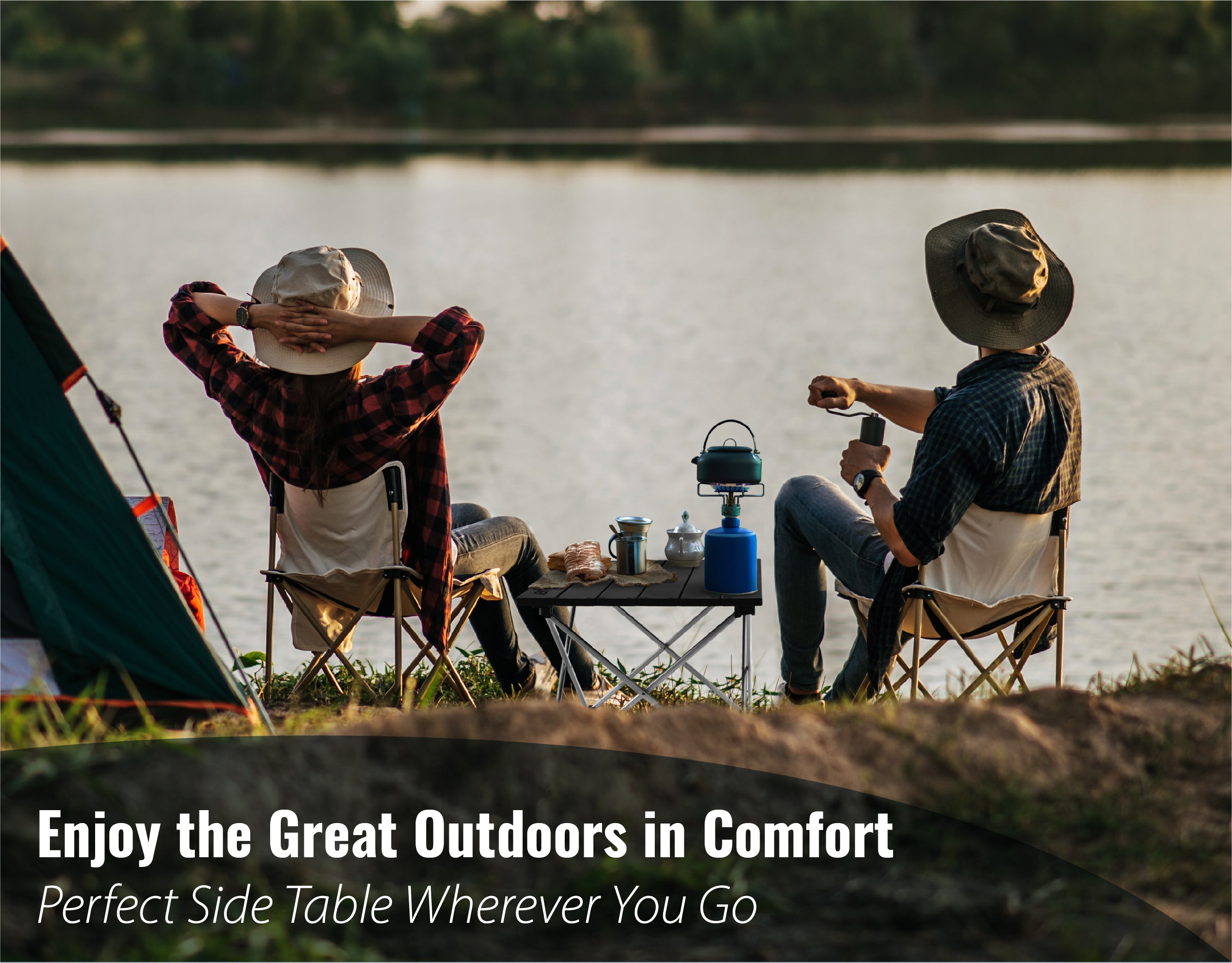 Novagoodes Foldable Aluminum Camping Table with Enforced Robust Hinged Connection. (US)