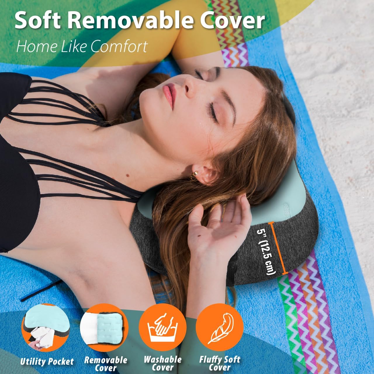Novagoodes Aluft Mint : Inflatable Beach Pillow (US)