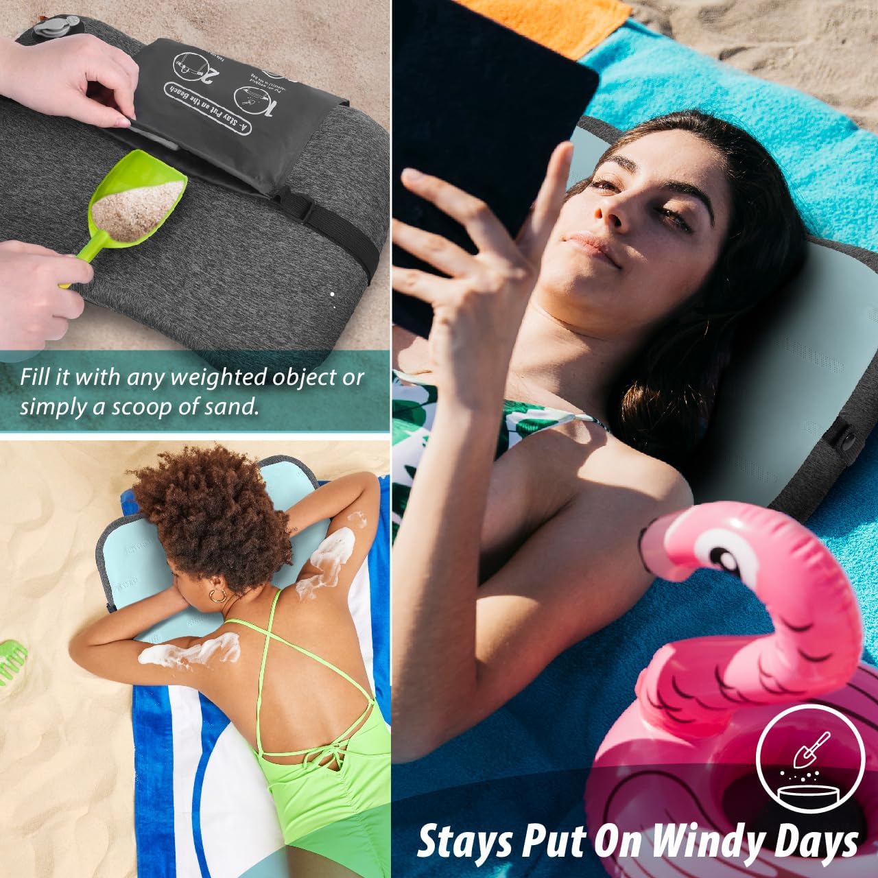 Novagoodes Aluft Mint : Inflatable Beach Pillow (US)