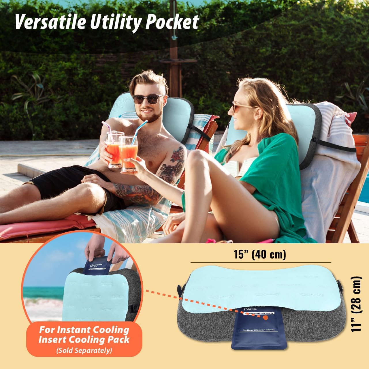 Novagoodes Aluft Mint : Inflatable Beach Pillow (US)