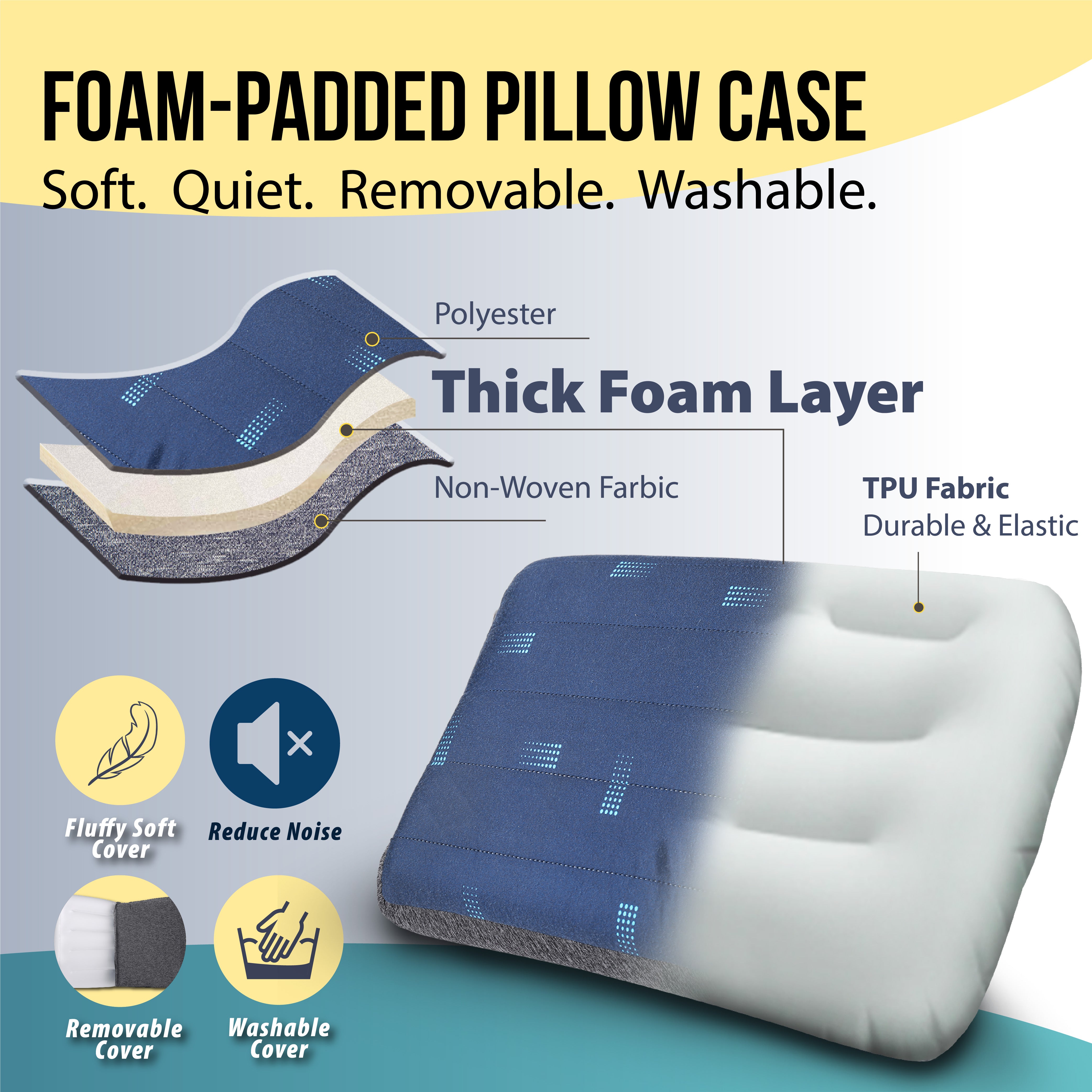 Novagoodes Aluft Pro SE Premium Inflatable Camping Pillow with Removable Foam-Padded (US)