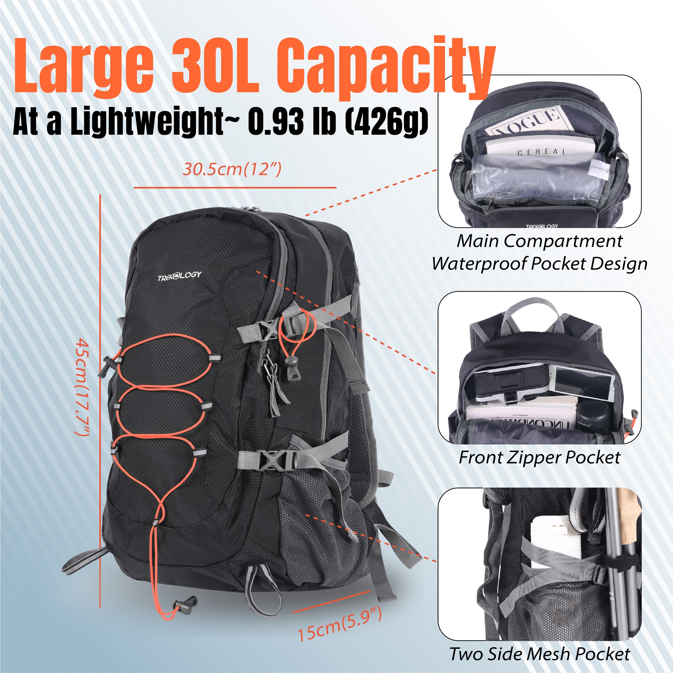Novagoodes 30L Lightweight Packable Backpack (US)