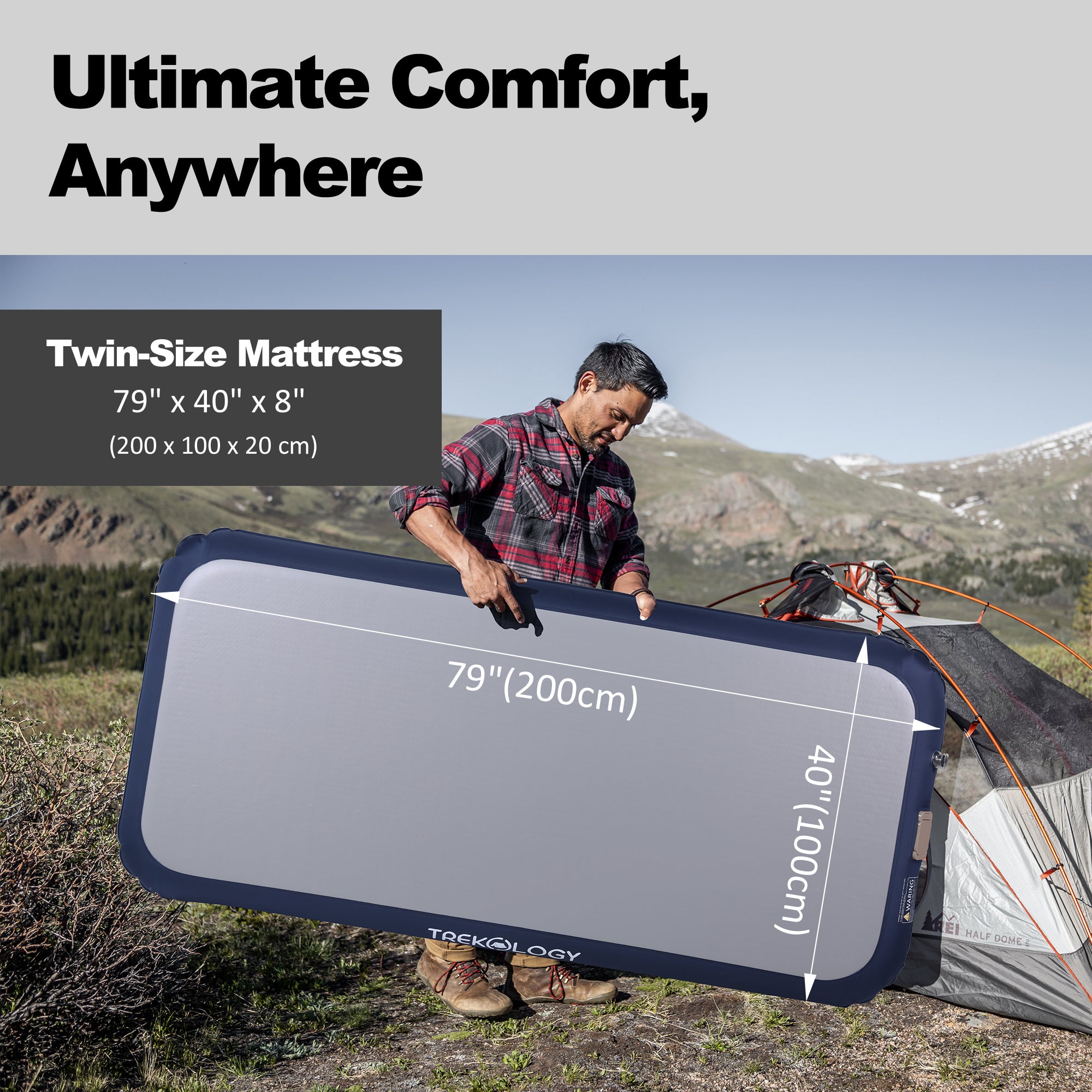 Novagoodes Quick-Inflating Portable Air Mattress with DC Pump for Camping (US)