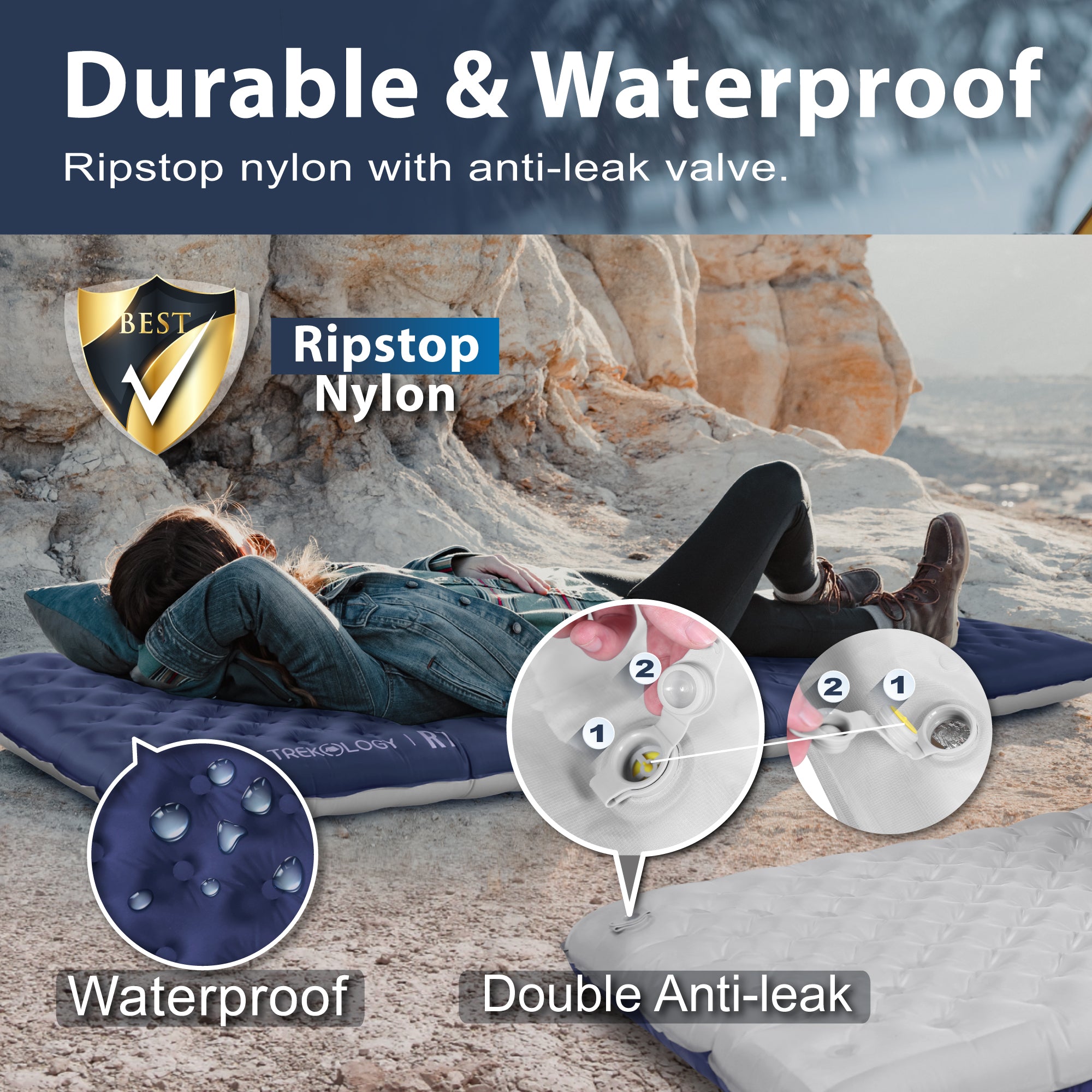 Novagoodes UL R7 Camping Sleeping Pad – 4" Thick, Ultra-Light, All-Season Mat (US)