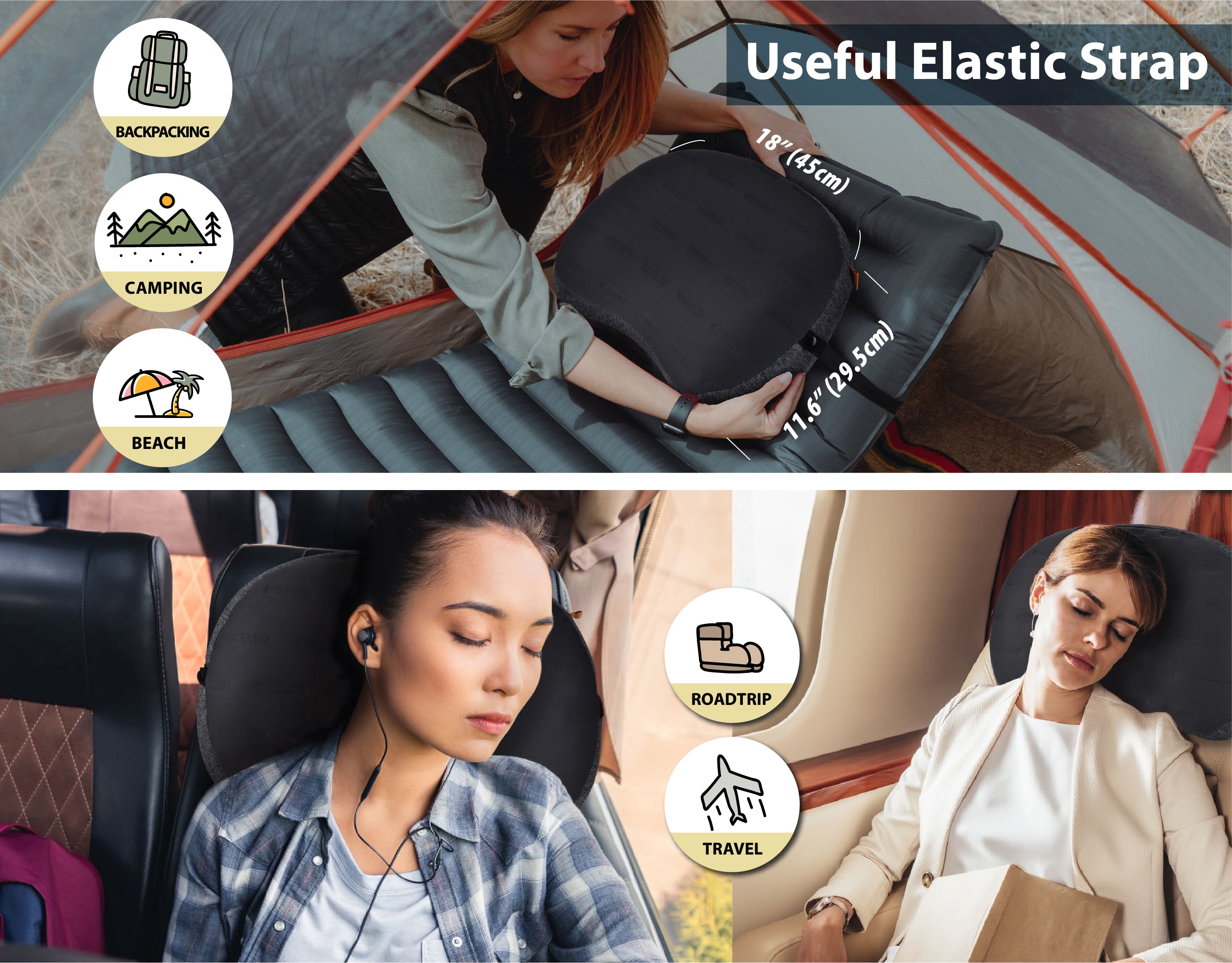 Novagoodes Aluft Plus : Inflatable Pillow for Camping (US)