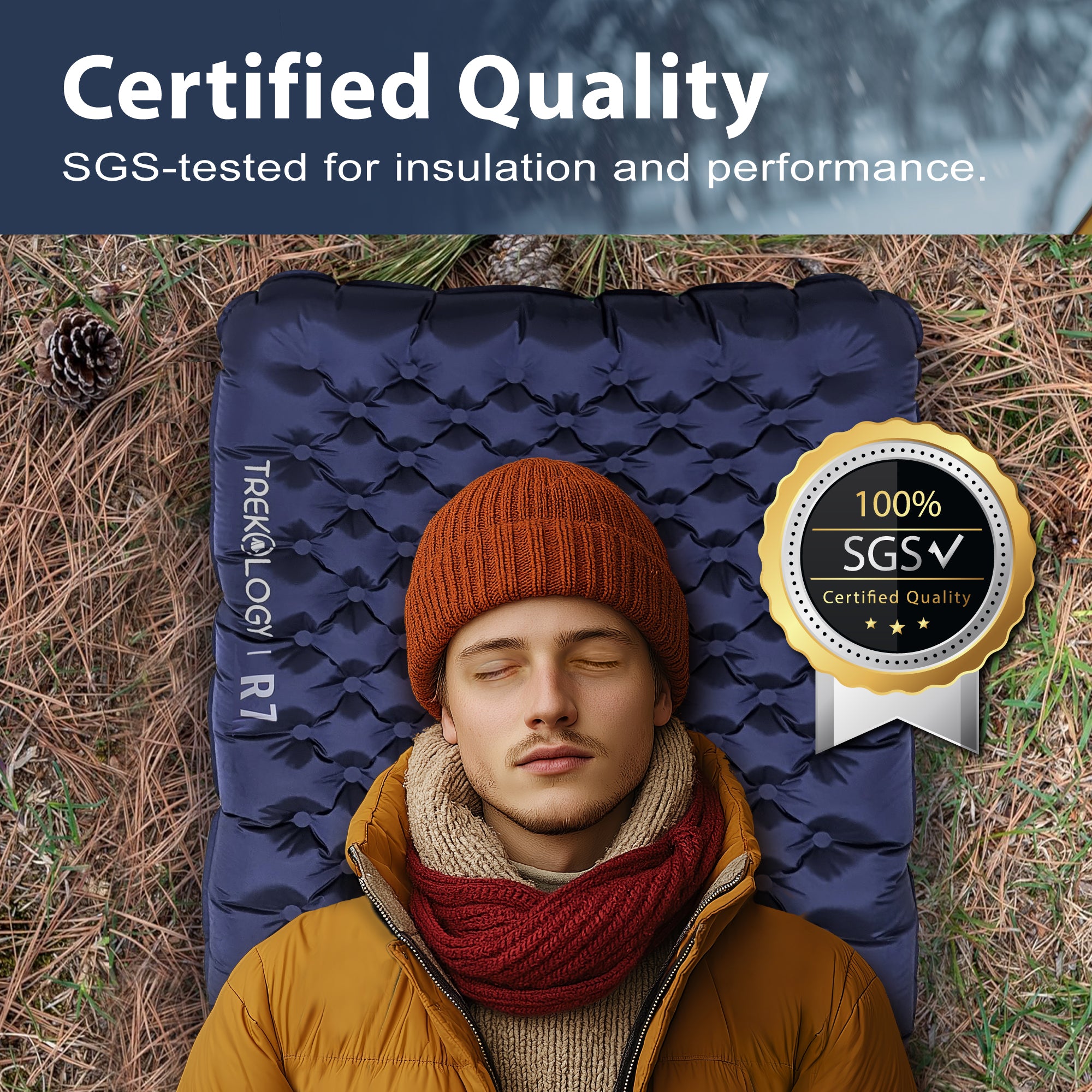 Novagoodes UL R7 Camping Sleeping Pad – 4" Thick, Ultra-Light, All-Season Mat (US)