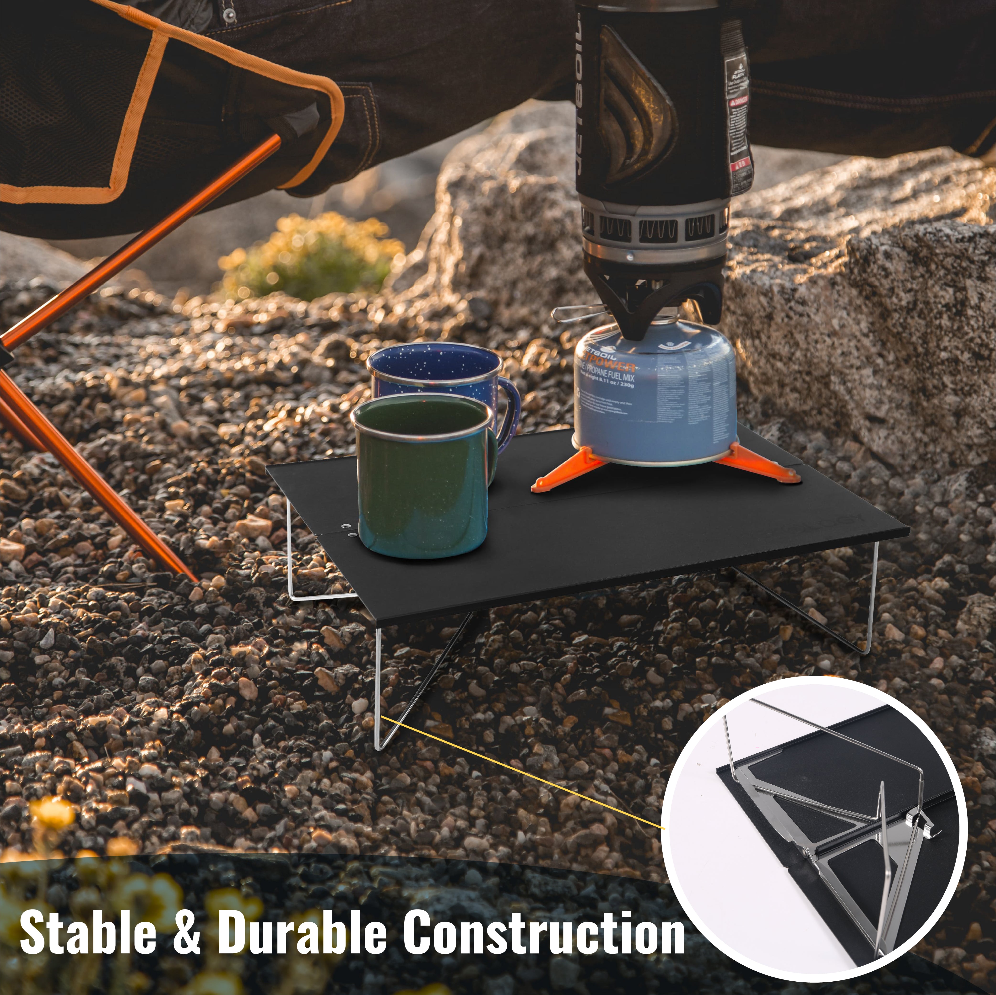 Novagoodes TALU MINI Small Foldable Table For Camping And Picnics (US)