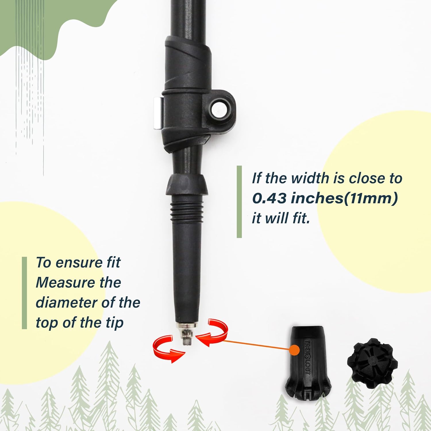 Novagoodes Trek-Z Collapsible Hiking Poles | Complete Set with 6 Rubber Tips (US)