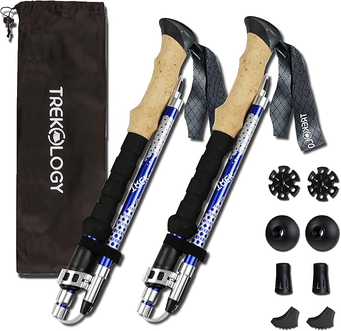 Novagoodes TREK-Z 2.0 Foldable Trekking Poles with EVA-Foam Handle (2pc/Set) (US)