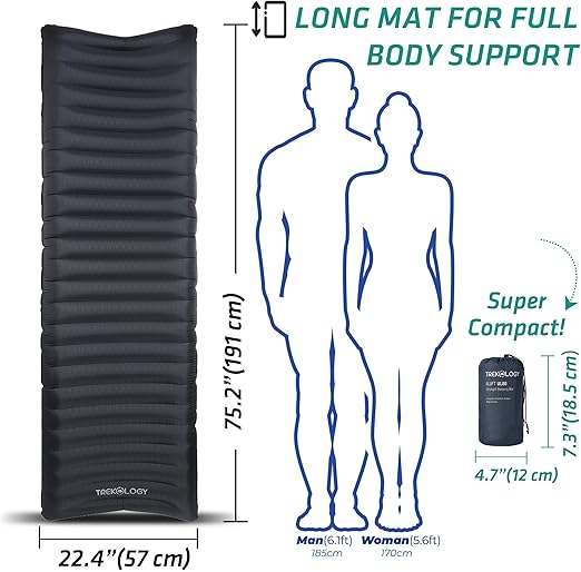 Novagoodes UL80 Ultralight Sleeping Pad & Pump Bag Bundle (US)