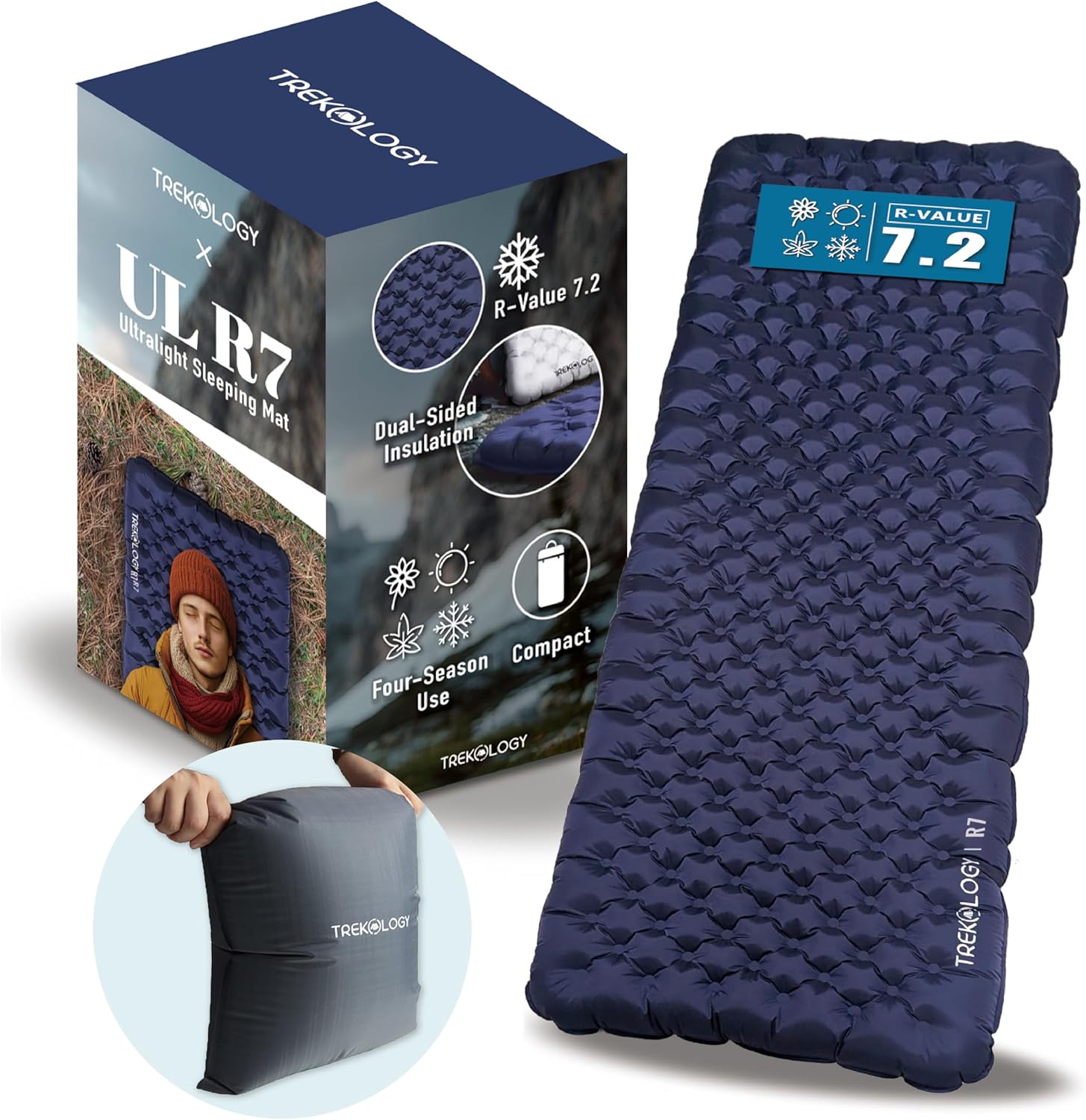 Novagoodes UL R7 All-Weather Sleeping Pad & Pump Sack Bundle (US)