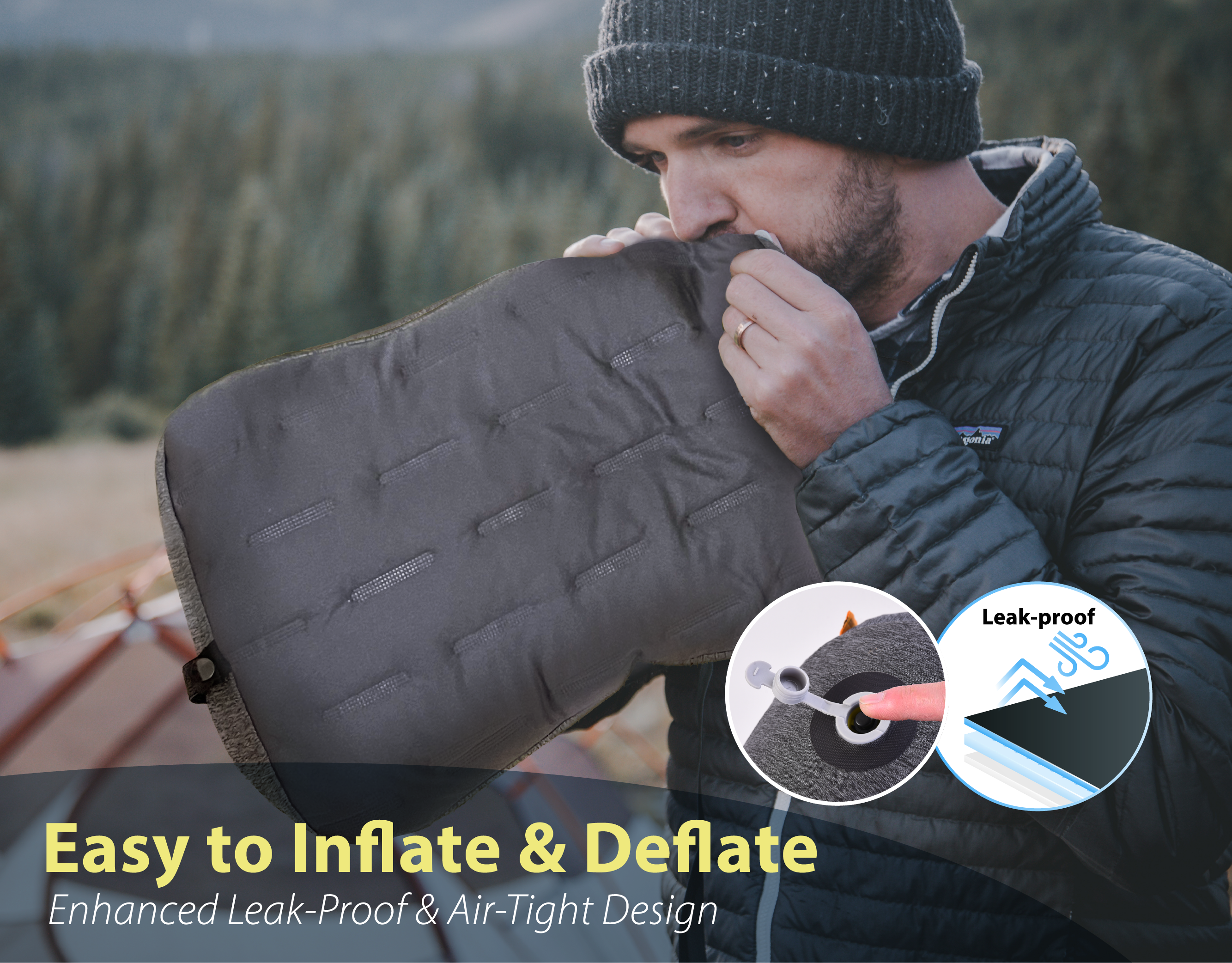 Novagoodes Aluft Pro : Inflatable Pillow for Camping (US)