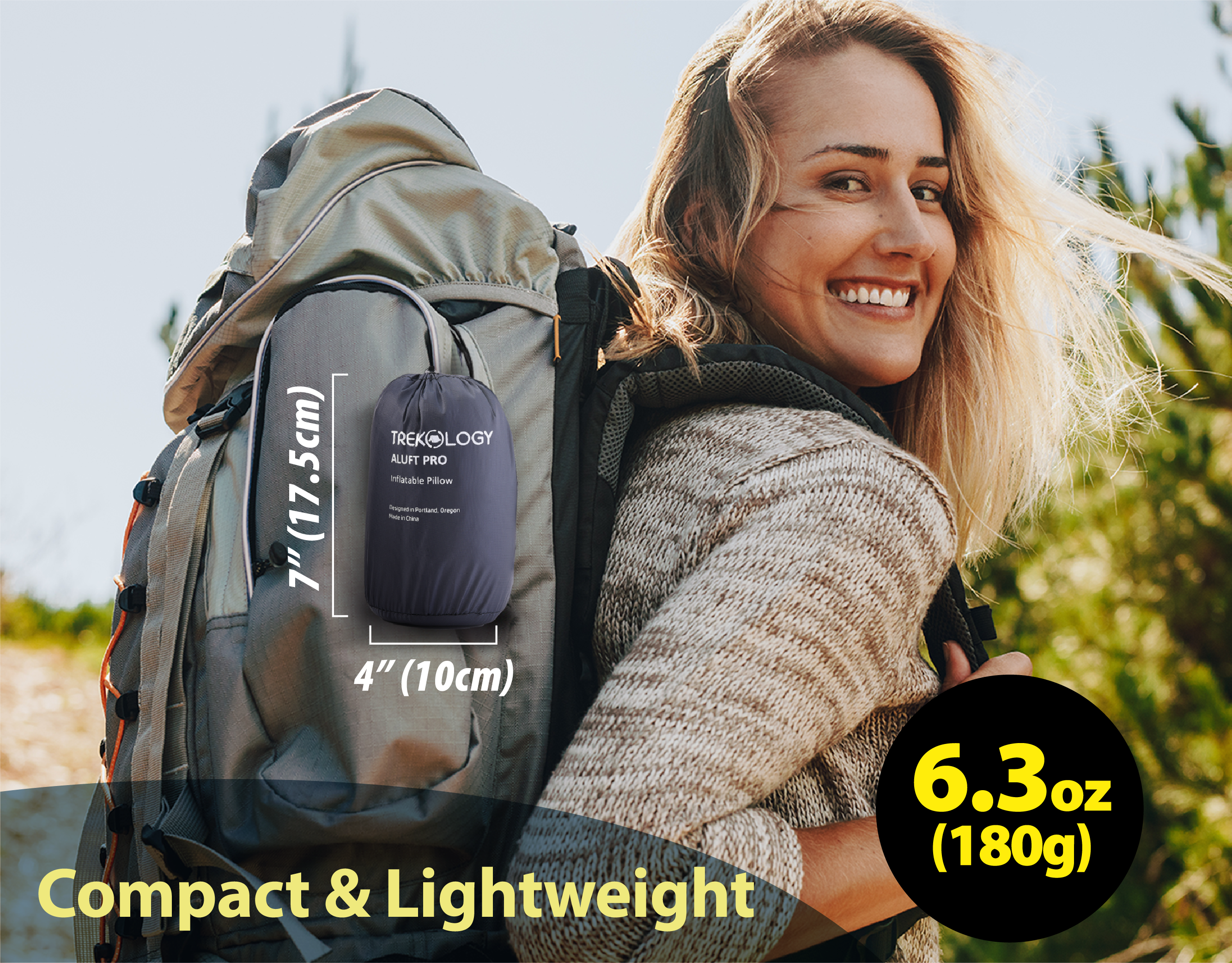 Novagoodes Aluft Pro : Inflatable Pillow for Camping (US)