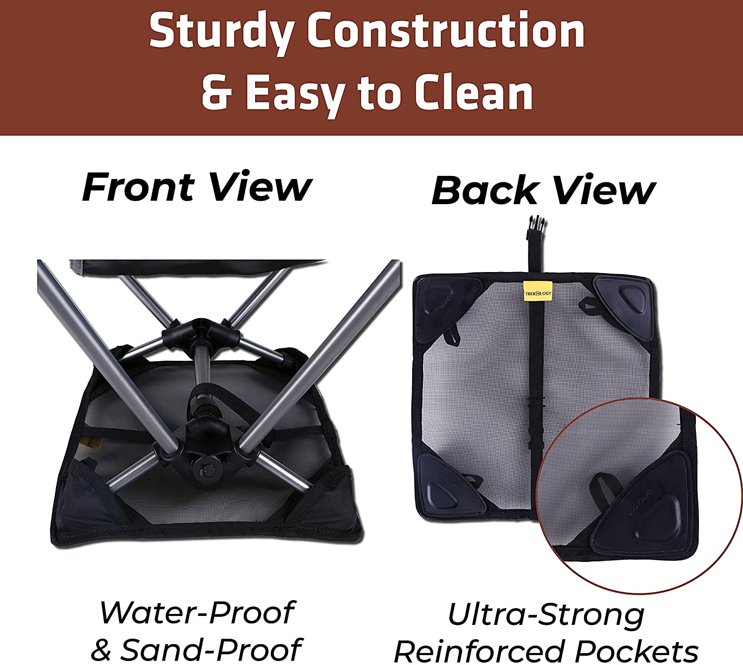 Novagoodes YIZI-LITE Sand Cover :  Beach Mat and Ground Sheet for Camping Chairs (US)