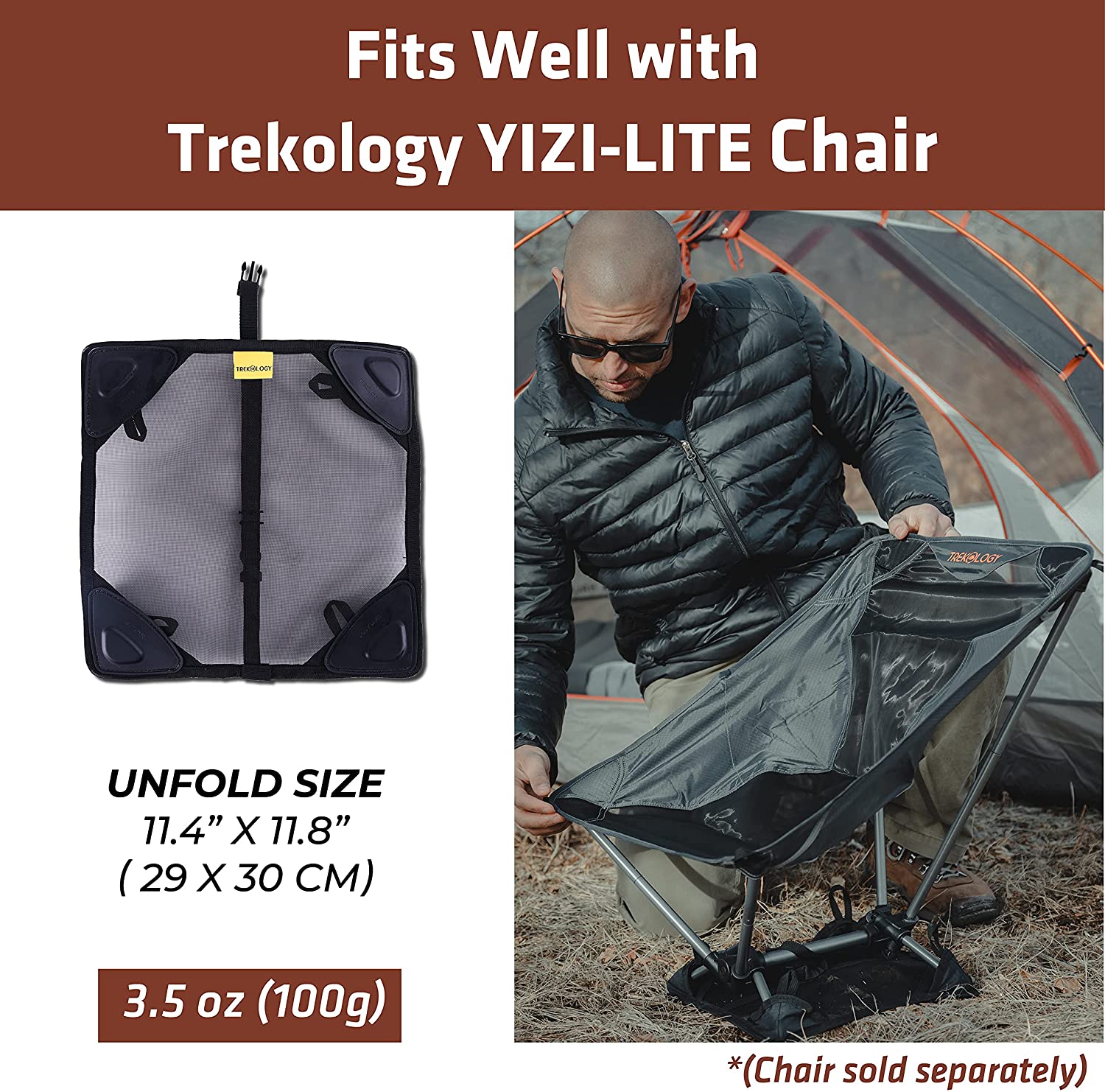 Novagoodes YIZI-LITE Sand Cover :  Beach Mat and Ground Sheet for Camping Chairs (US)