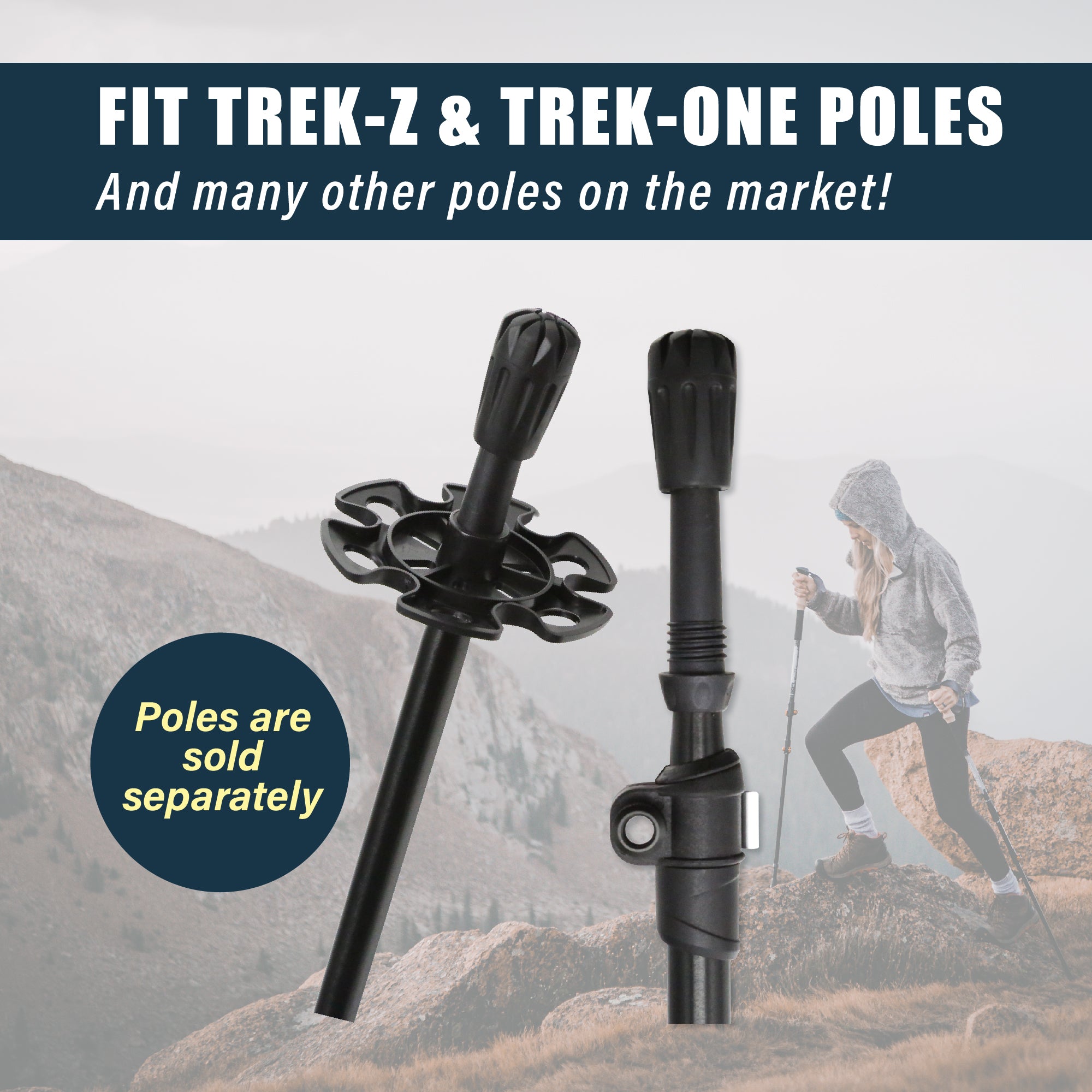 Novagoodes Trekking Poles Rubber Tips Accessories (US)