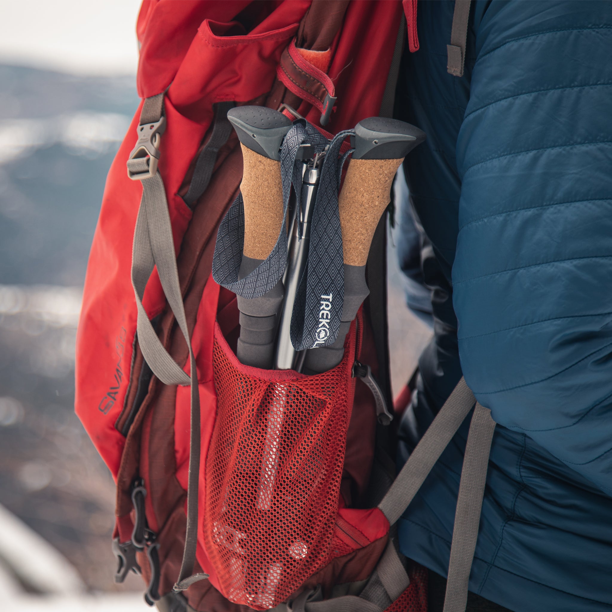 Novagoodes TREK-Z 2.0 Cork : Foldable Trekking Poles with Cork Handle (2pc/set) (US)