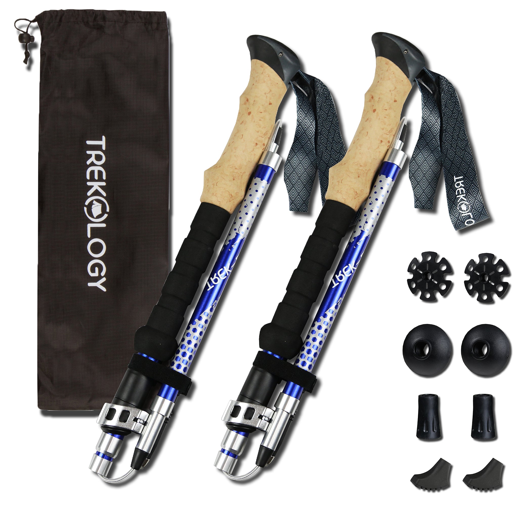 Novagoodes TREK-Z 2.0 Foldable Trekking Poles with EVA-Foam Handle (2pc/Set) (US)