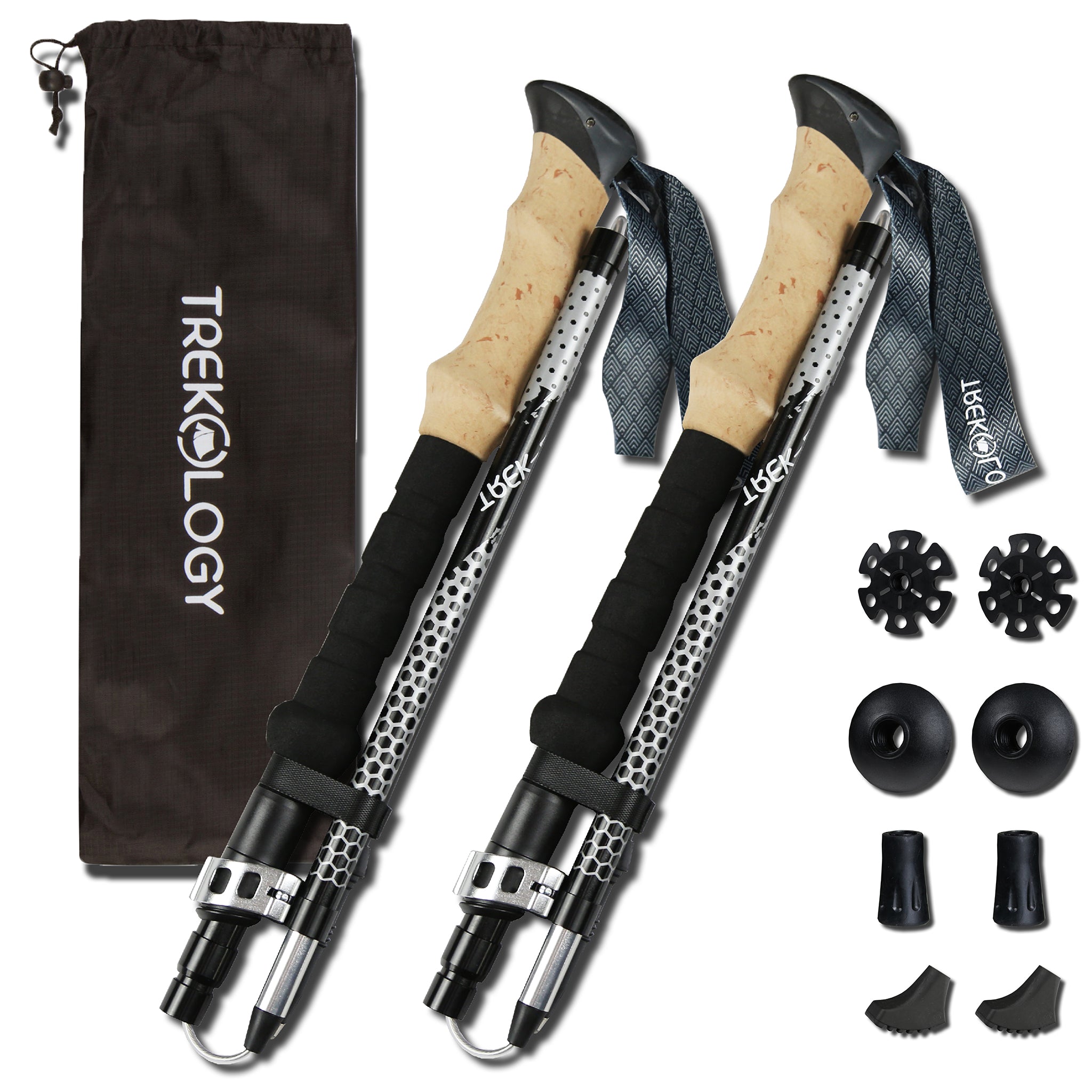 Novagoodes TREK-Z 2.0 Foldable Trekking Poles with EVA-Foam Handle (2pc/Set) (US)